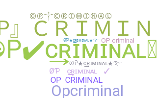 별명 - OPcriminal