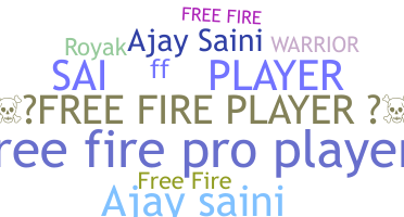 별명 - Freefireplayer