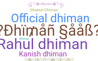 별명 - Dhiman