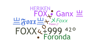 별명 - Foxx