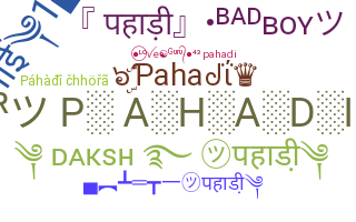 별명 - Pahadi