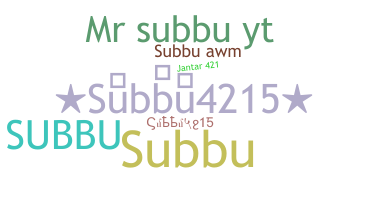 별명 - Subbu4215