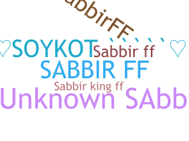 별명 - SabbirFf