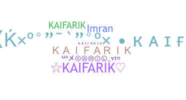 별명 - kaifarik