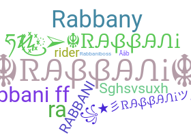 별명 - Rabbani