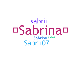 별명 - Sabrii