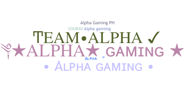 별명 - AlphaGaming