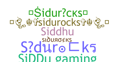 별명 - Sidurocks