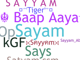 별명 - Sayyam