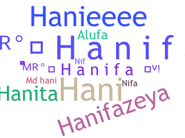 별명 - Hanifa