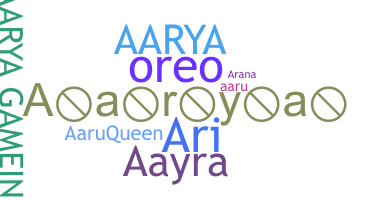 별명 - Aarya