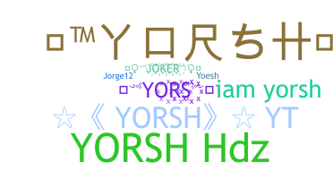 별명 - Yorsh