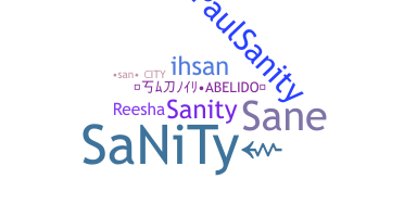 별명 - SaNiTy