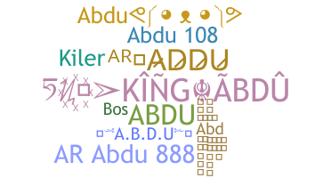 별명 - abdu