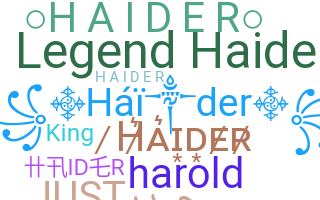 별명 - Haider
