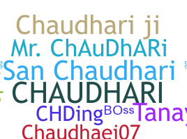 별명 - Chaudhari