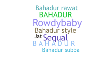 별명 - Bahadur