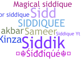 별명 - Siddique