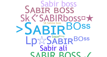 별명 - Sabirboss