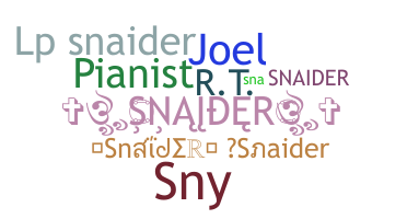 별명 - Snaider