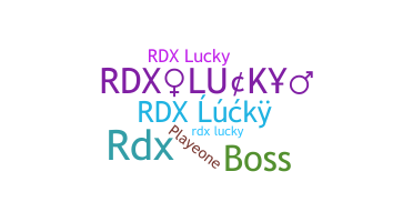 별명 - RDXlucky