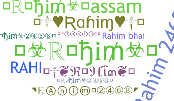 별명 - Rahim