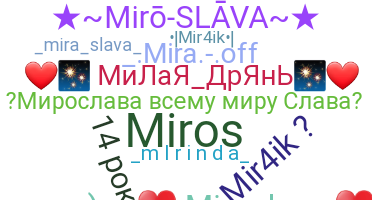 별명 - miroslava